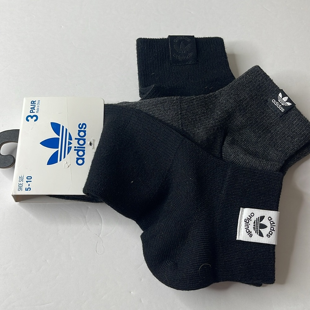 Adidas 3-pk Low Cut Socks Black / Gray
